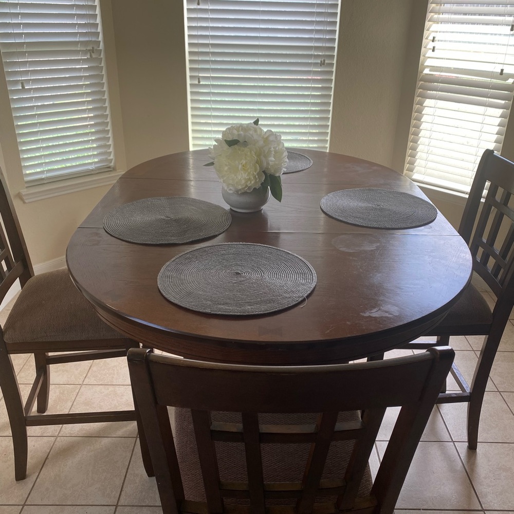 Elegant Brown Dining Table Set